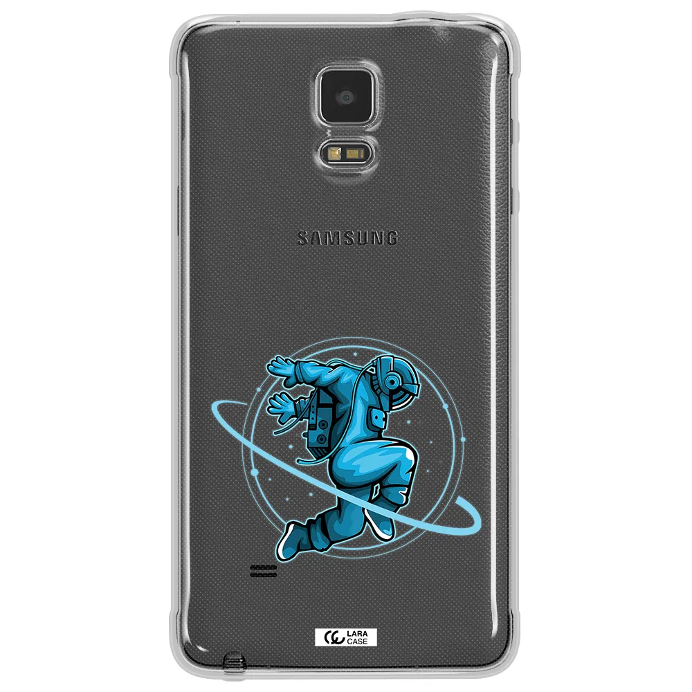 a cartoon of a man skating Samsung Note 4 Clear TPU Case