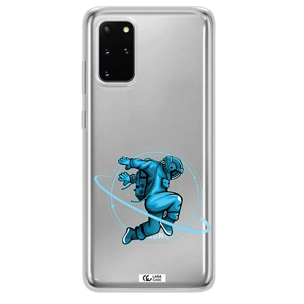 a cartoon of a man skating Samsung S 20 Plus Clear TPU Case