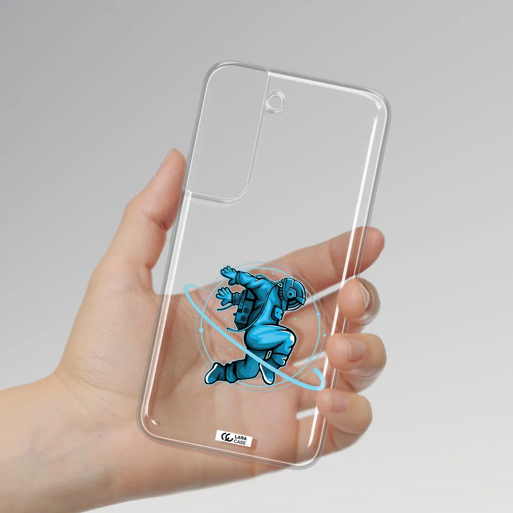 a cartoon of a man skating Samsung S 22 Plus Clear TPU Case