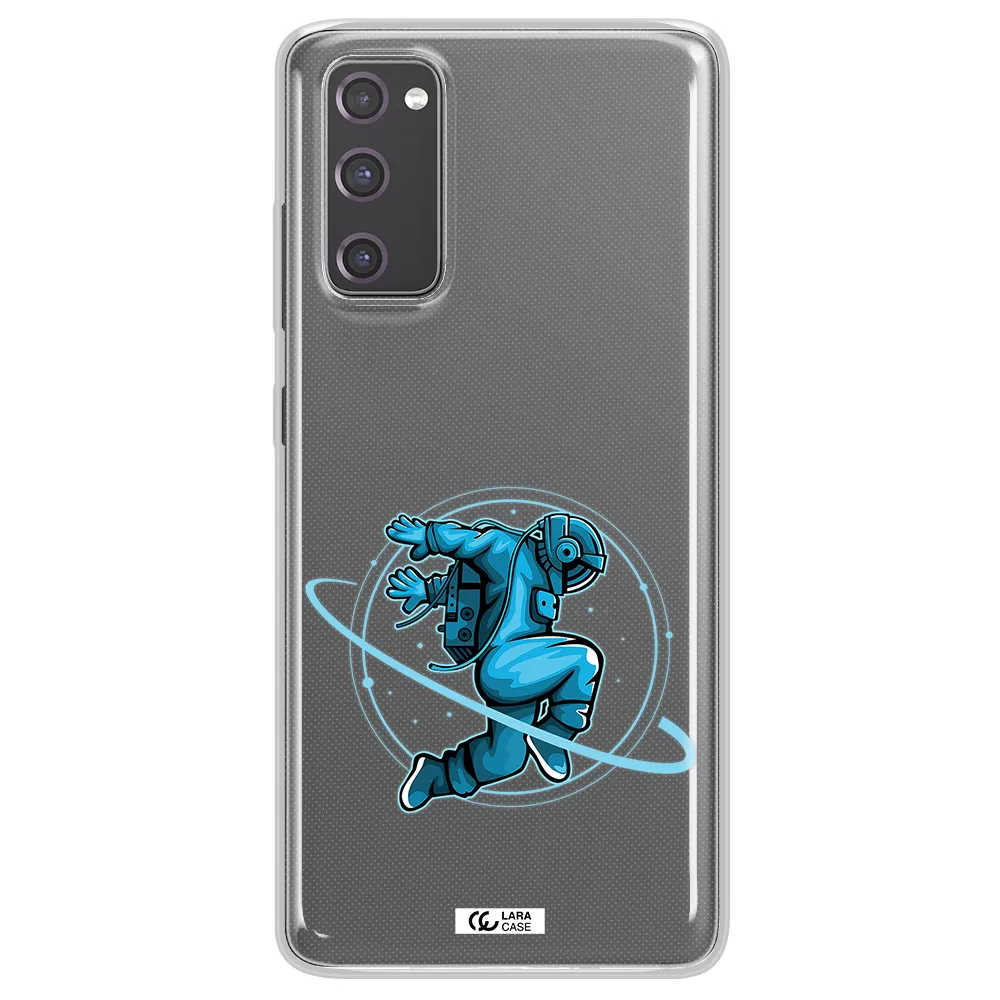 a cartoon of a man skating Samsung S20 Fe Clear TPU Case