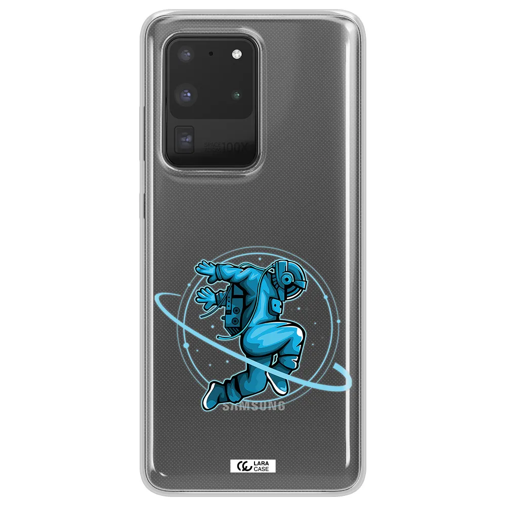 a cartoon of a man skating Samsung S20 Ultra Clear TPU Case