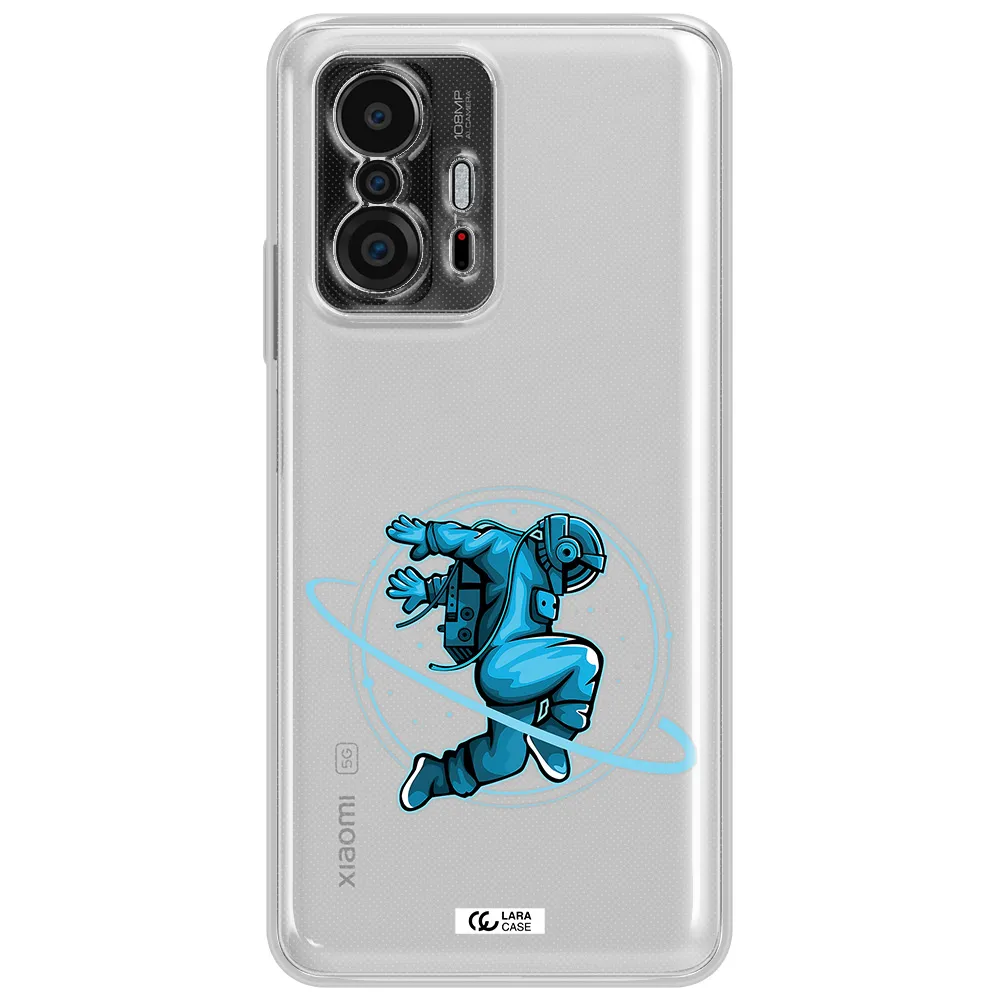 A Cartoon Of A Man Skating Xiaomi 11T Clear Tpu Case