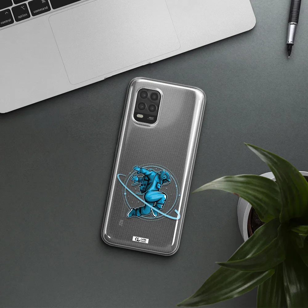 a cartoon of a man skating Xiaomi Mi 10 Lite Clear TPU Case