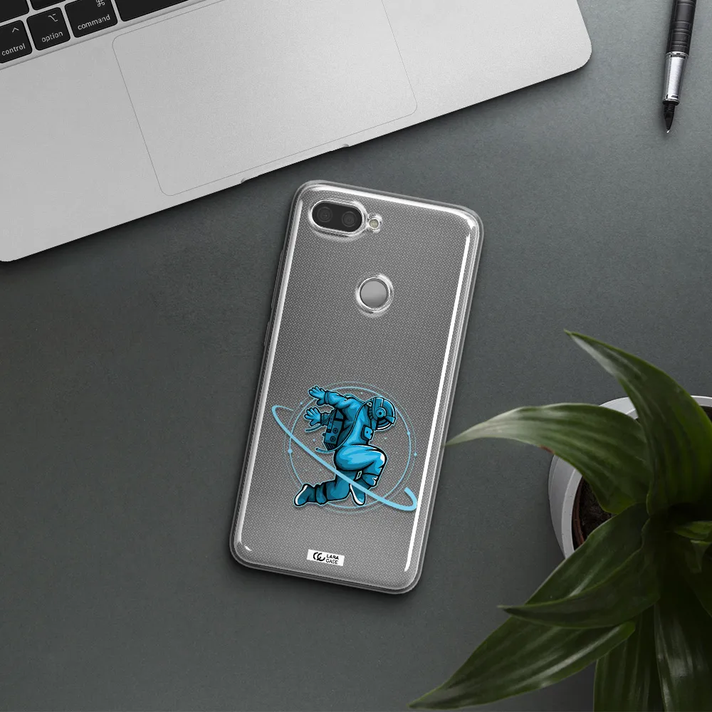 a cartoon of a man skating Xiaomi Mi 8 Lite Clear TPU Case