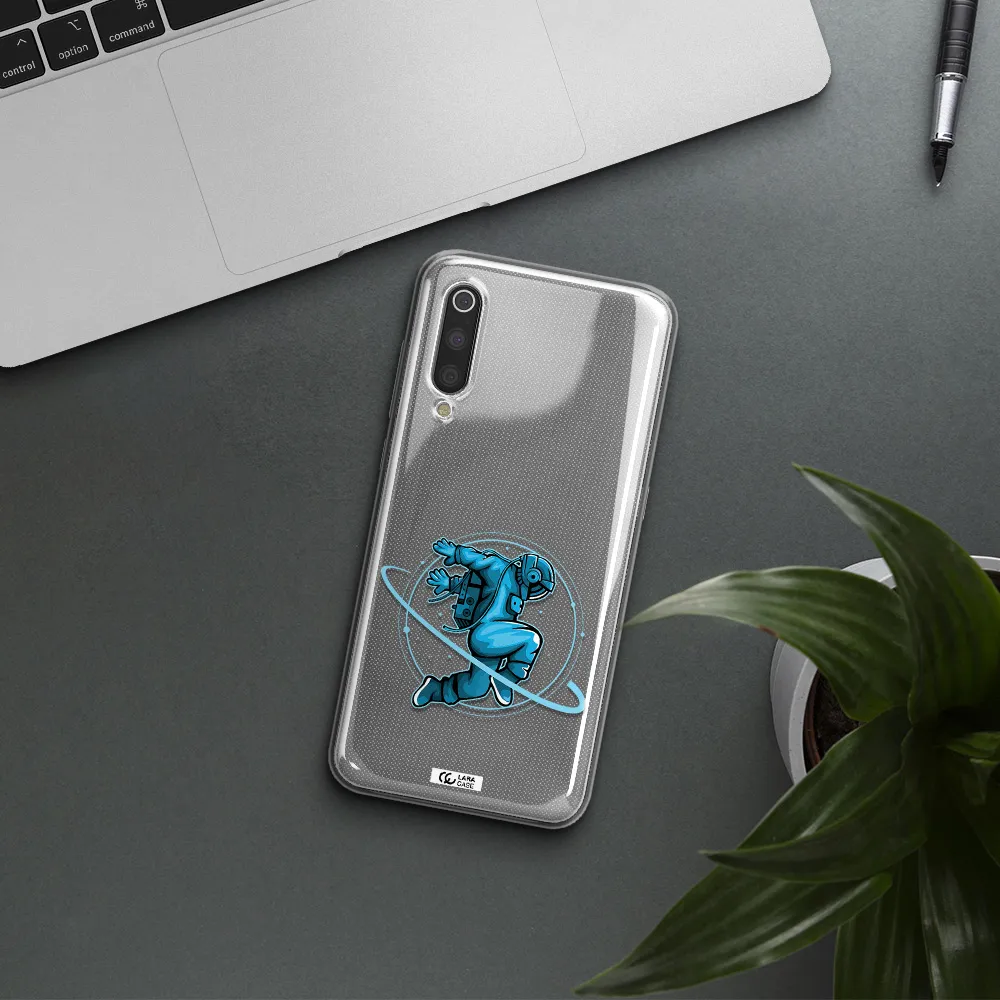 a cartoon of a man skating Xiaomi Mi 9 Clear TPU Case