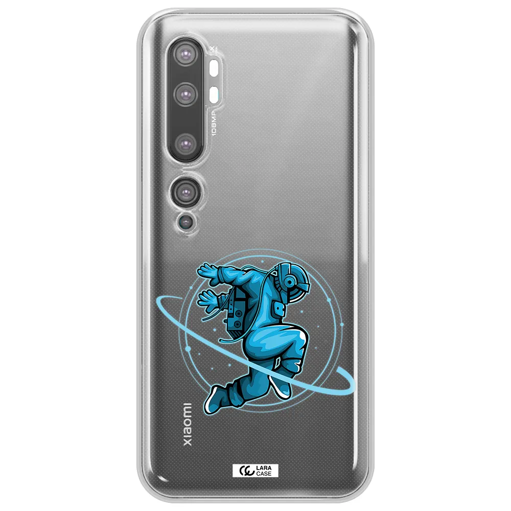 a cartoon of a man skating Xiaomi Mi Note 10 Clear TPU Case