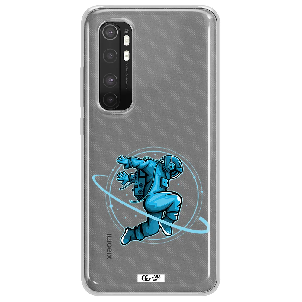 a cartoon of a man skating Xiaomi Mi Note 10 Lite Clear TPU Case
