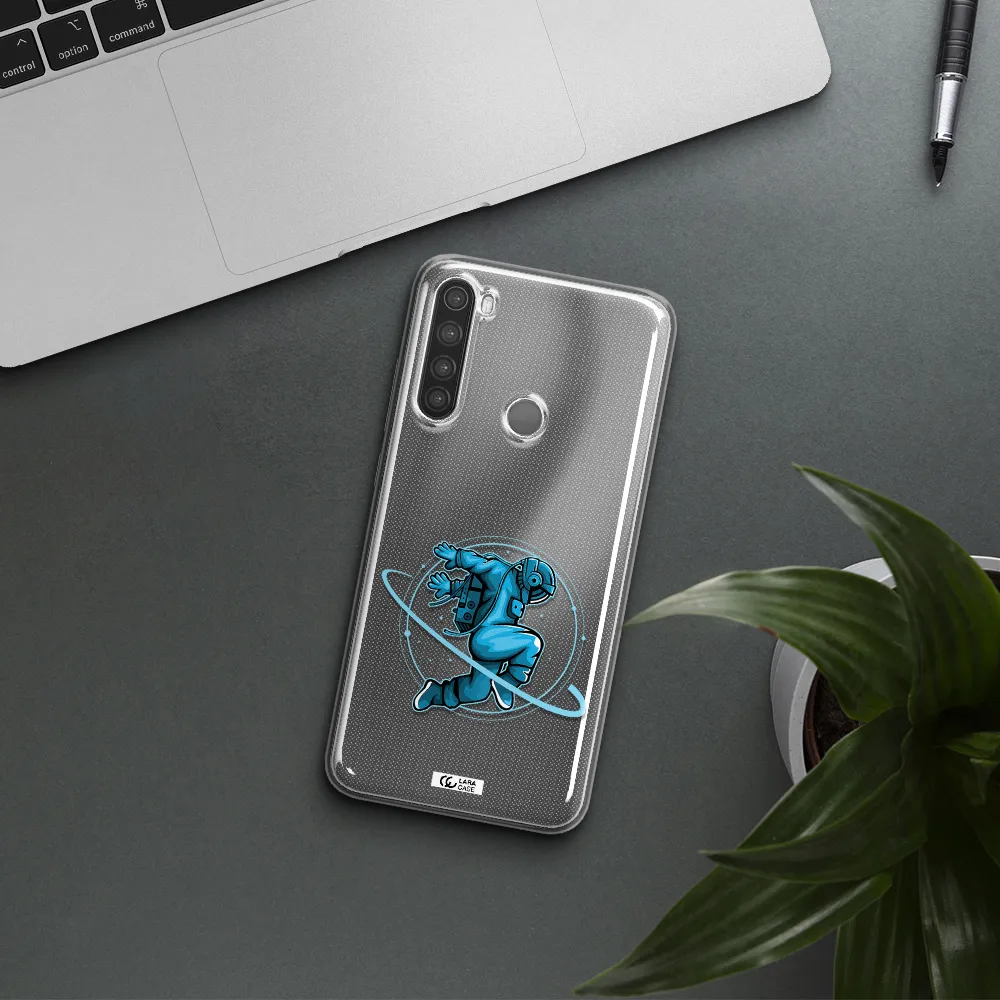 a cartoon of a man skating Xiaomi Note 8 Clear TPU Case