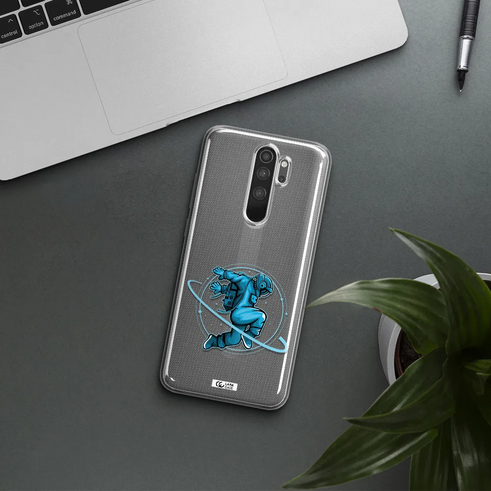 a cartoon of a man skating Xiaomi Note 8 Pro Clear TPU Case