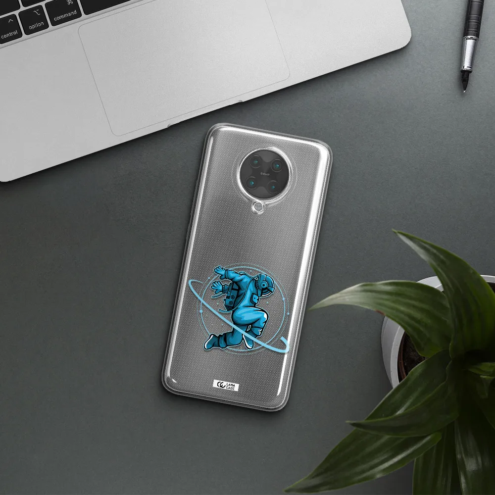 a cartoon of a man skating Xiaomi Poco F2 Pro Clear TPU Case