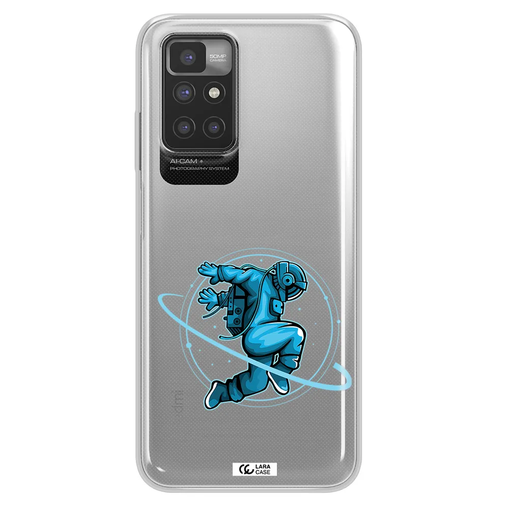 a cartoon of a man skating Xiaomi Redmi 10 Clear TPU Case
