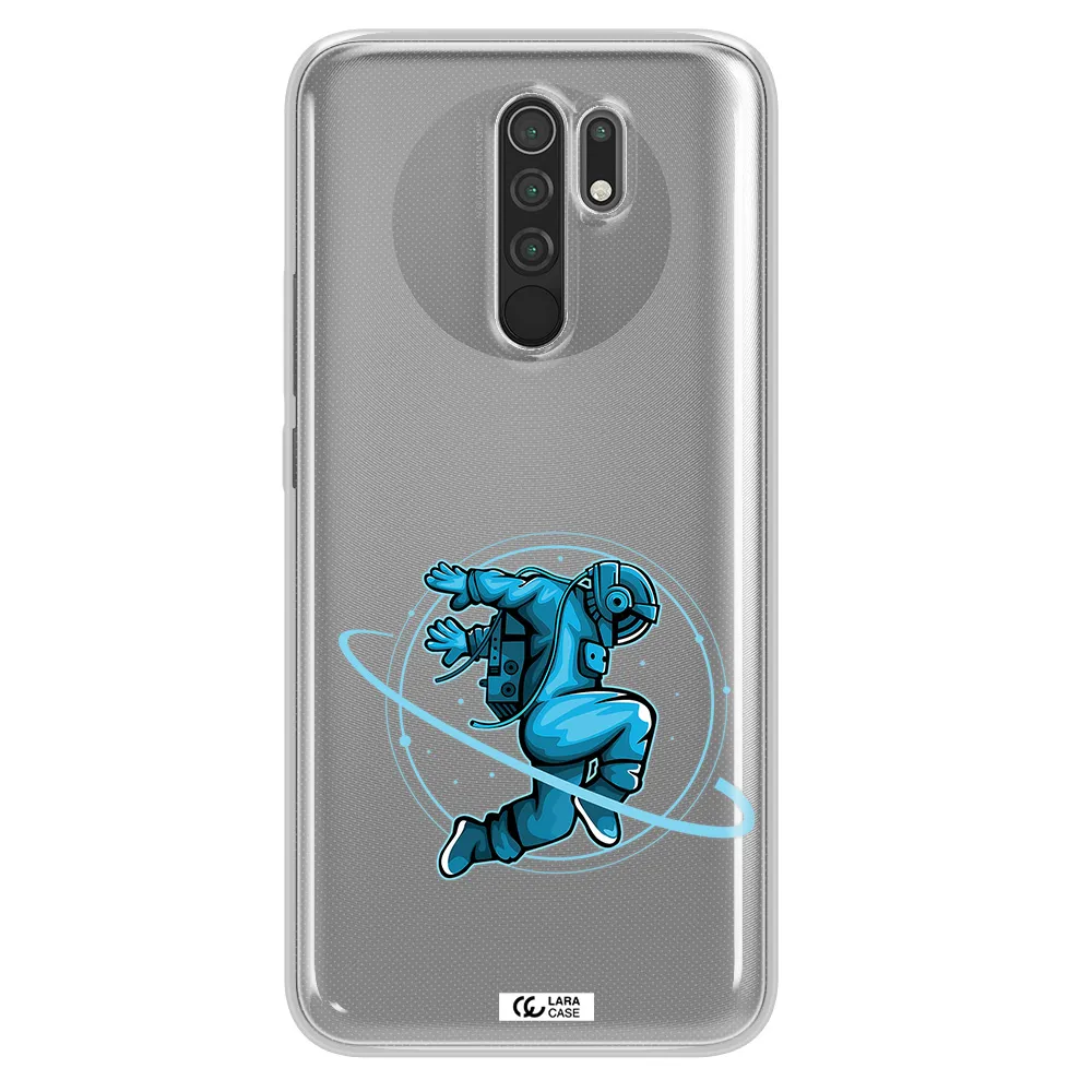 a cartoon of a man skating Xiaomi Redmi 9 Clear TPU Case