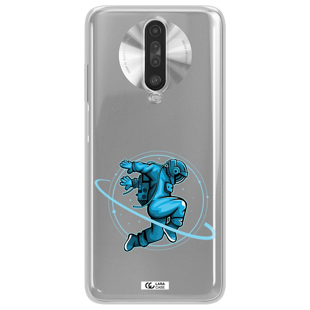 a cartoon of a man skating Xiaomi Redmi K30 Clear TPU Case