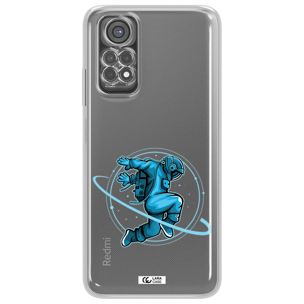 A Cartoon Of A Man Skating Xiaomi Redmi Note 11S Clear Tpu Case