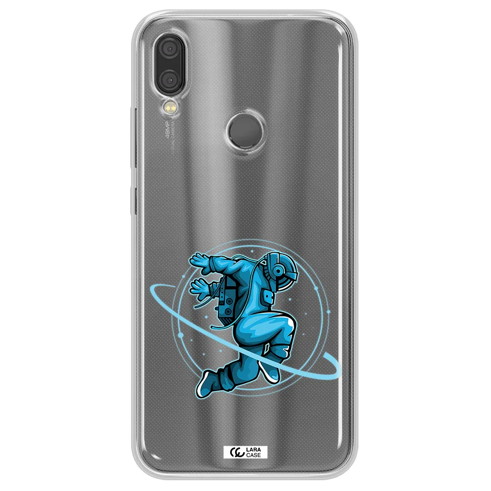 a cartoon of a man skating Xiaomi Redmi Note 7 Clear TPU Case