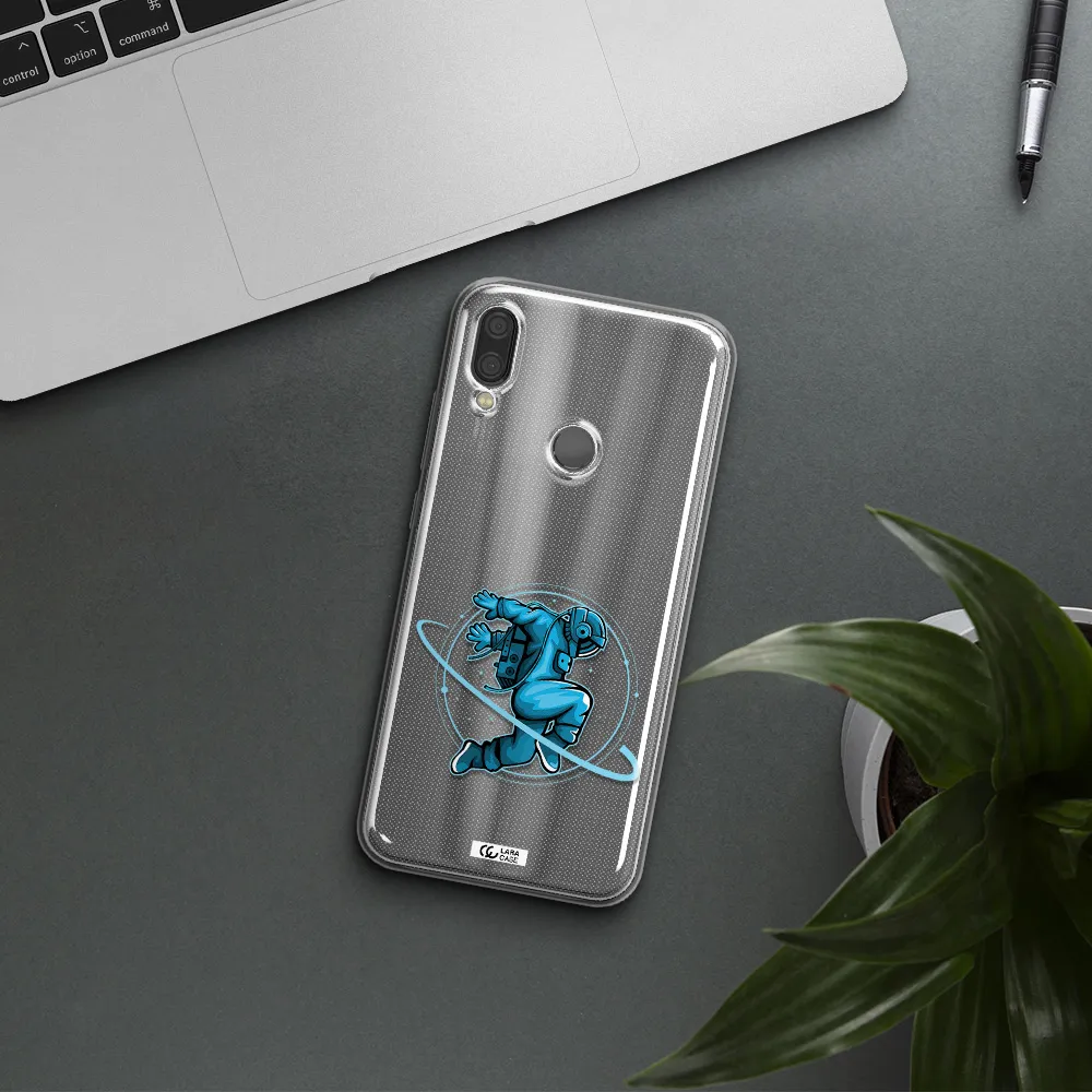 a cartoon of a man skating Xiaomi Redmi Note 7 Clear TPU Case