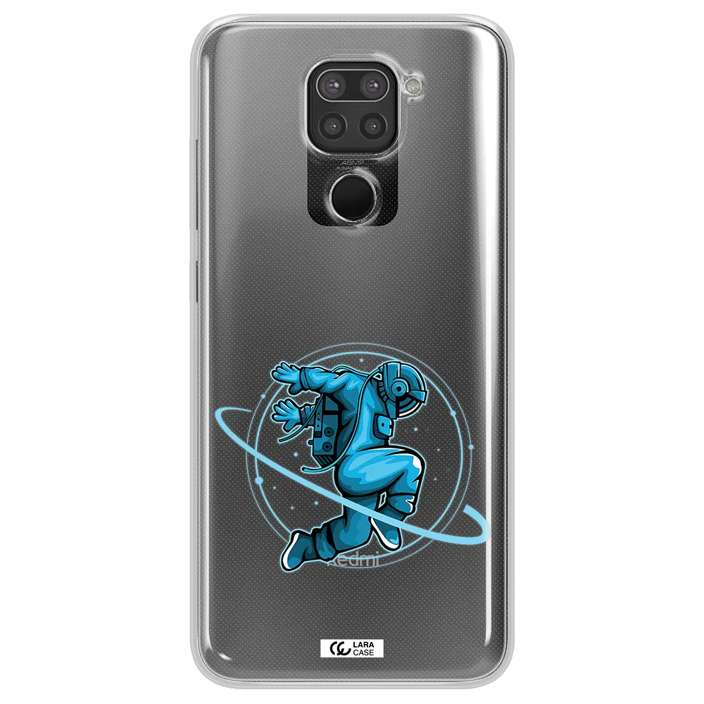 a cartoon of a man skating Xiaomi Redmi Note 9 Clear TPU Case
