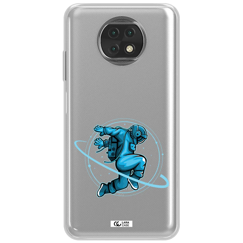 A Cartoon Of A Man Skating Xiaomi Redmi Note 9T Clear Tpu Case