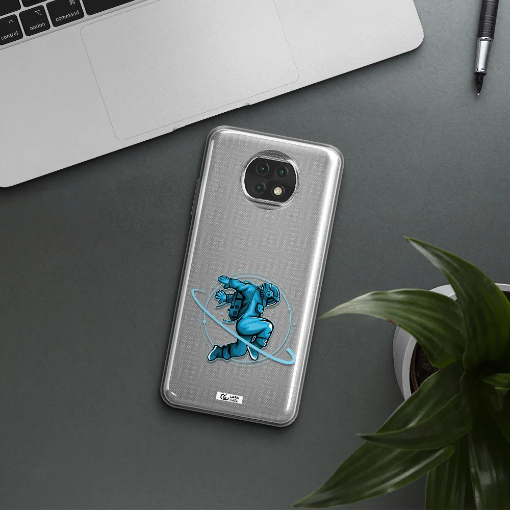 A Cartoon Of A Man Skating Xiaomi Redmi Note 9T Clear Tpu Case