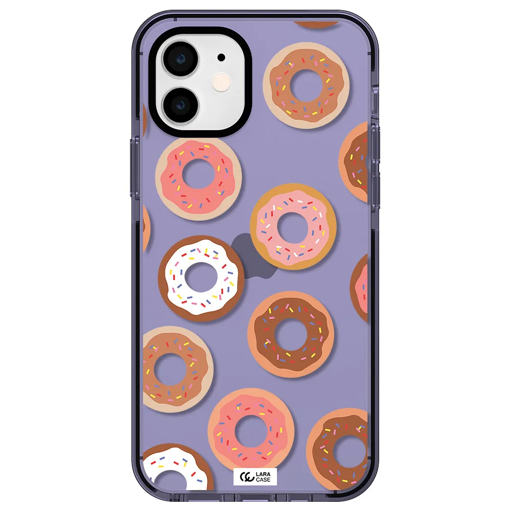 a pattern of donuts with sprinkles Apple iPhone 11 impact Lilac Case