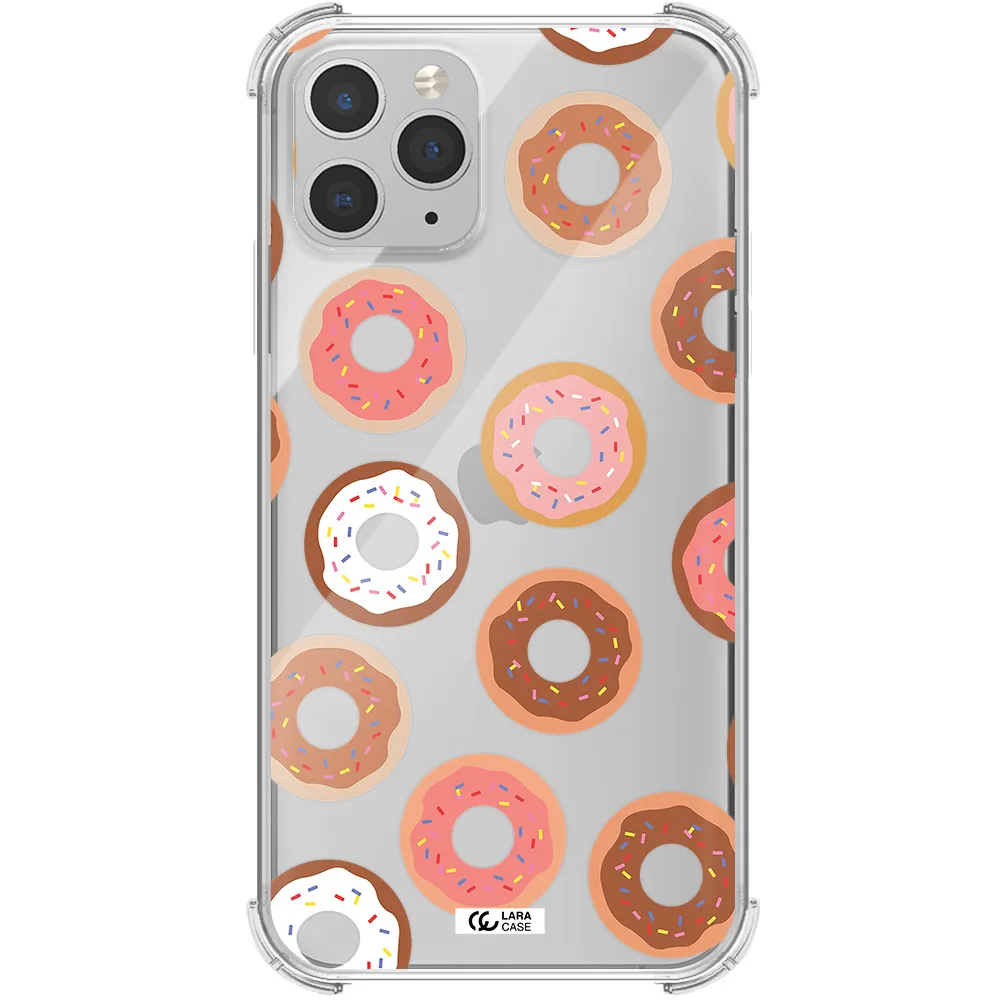 a pattern of donuts with sprinkles Apple iPhone 11 pro max Clear PC Case