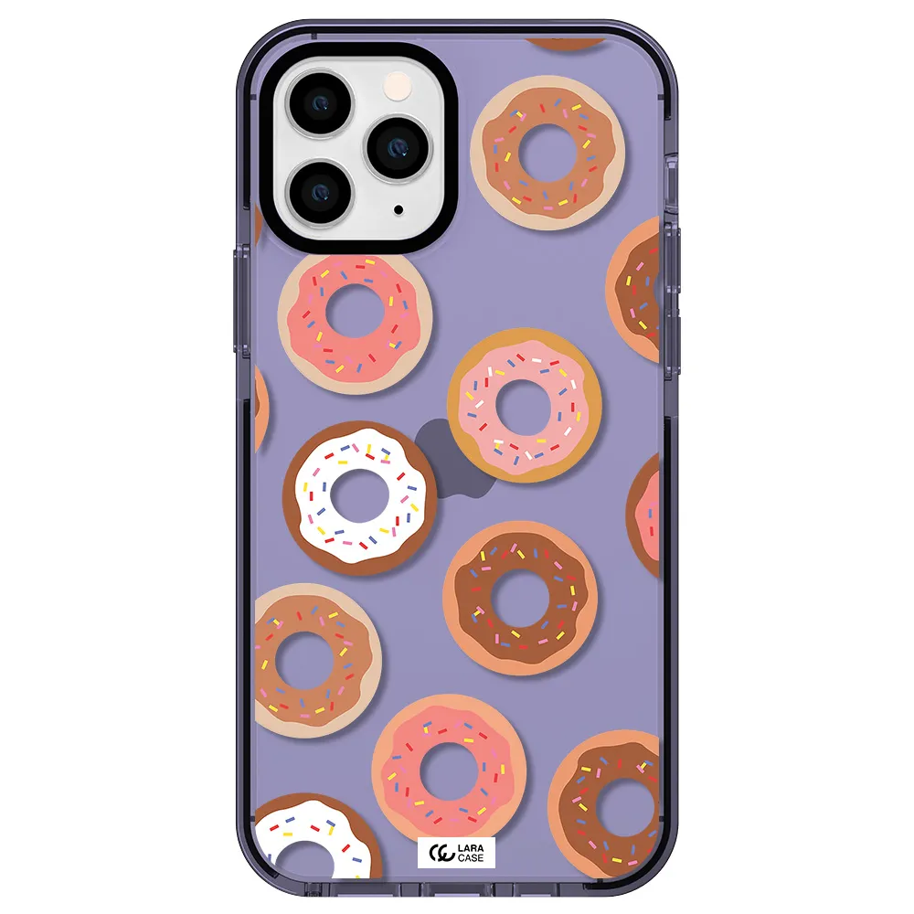 a pattern of donuts with sprinkles Apple iPhone 11 pro max impact Lilac Case