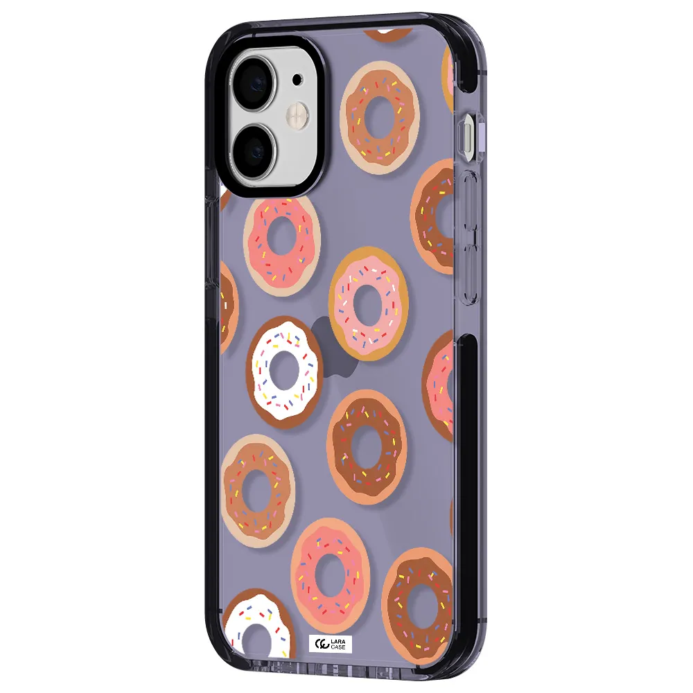 a pattern of donuts with sprinkles Apple iPhone 12 mini impact Lilac Case