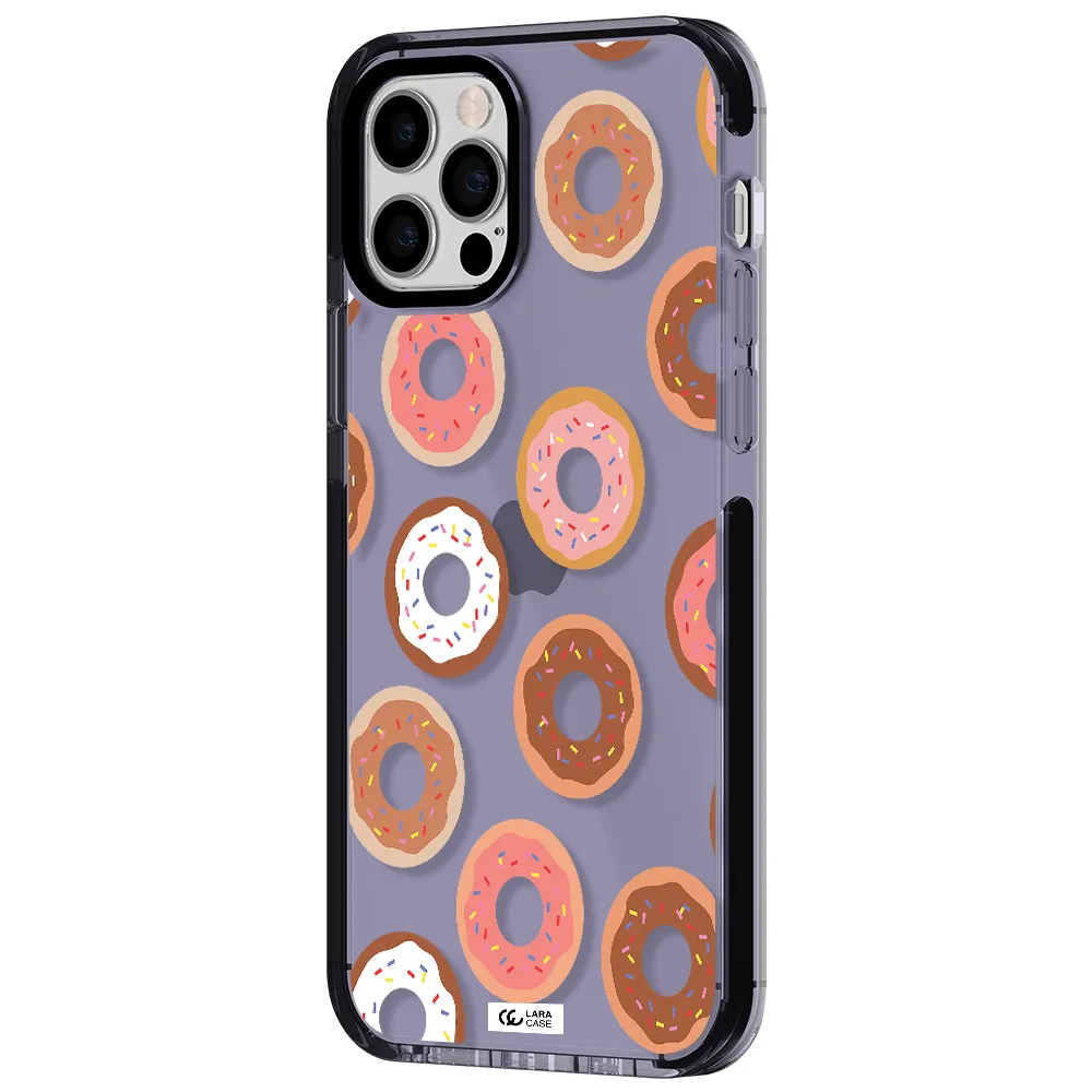 a pattern of donuts with sprinkles Apple iPhone 12 pro impact Lilac Case