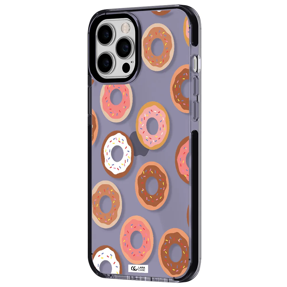 a pattern of donuts with sprinkles Apple iPhone 12 pro max impact Lilac Case