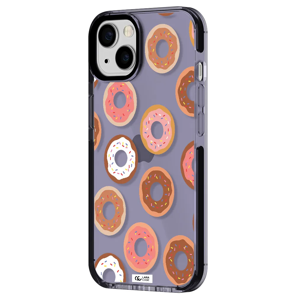 a pattern of donuts with sprinkles Apple iPhone 13 impact Lilac Case