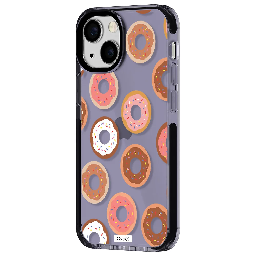 a pattern of donuts with sprinkles Apple iPhone 13 mini impact Lilac Case