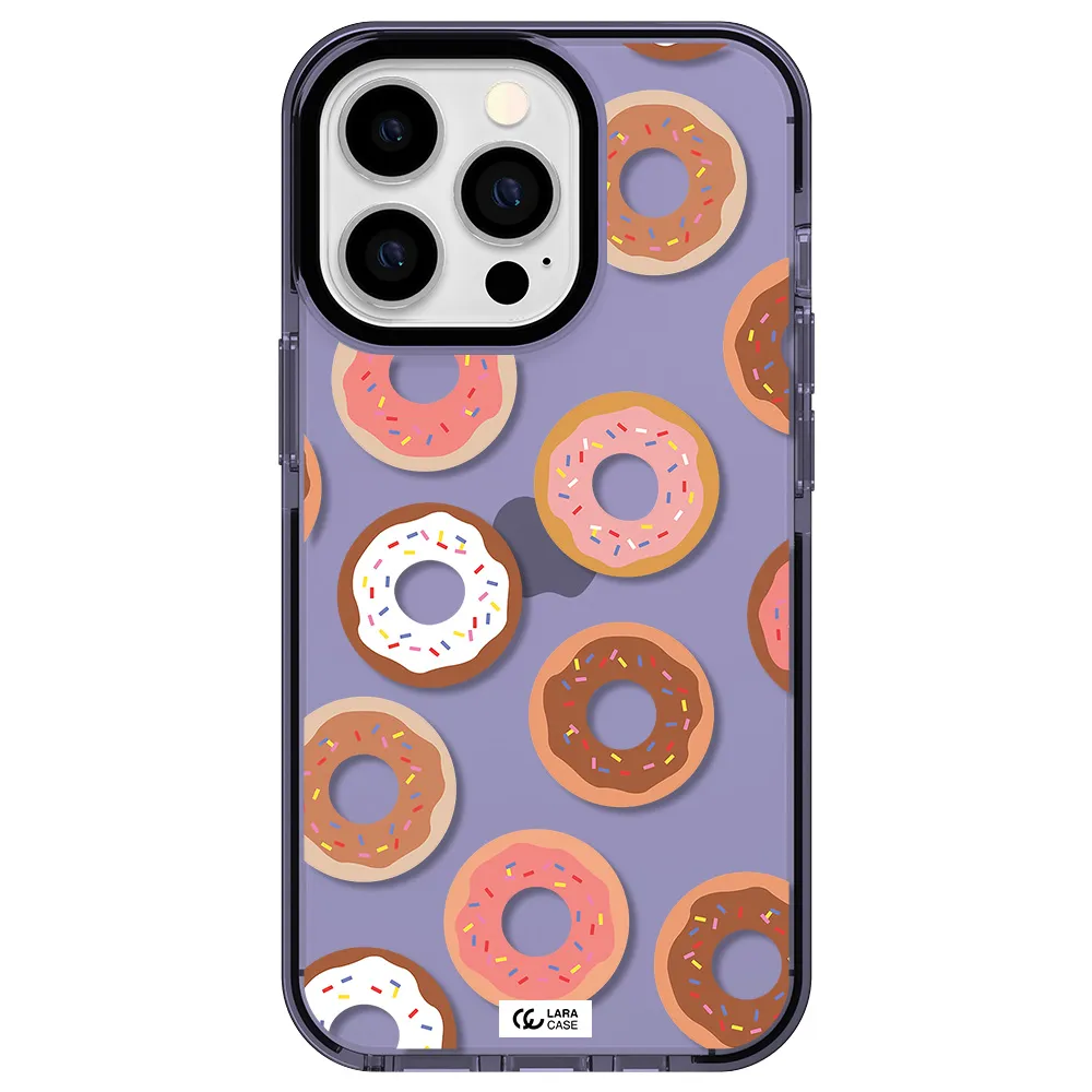 a pattern of donuts with sprinkles Apple iPhone 13 Pro impact Lilac Case
