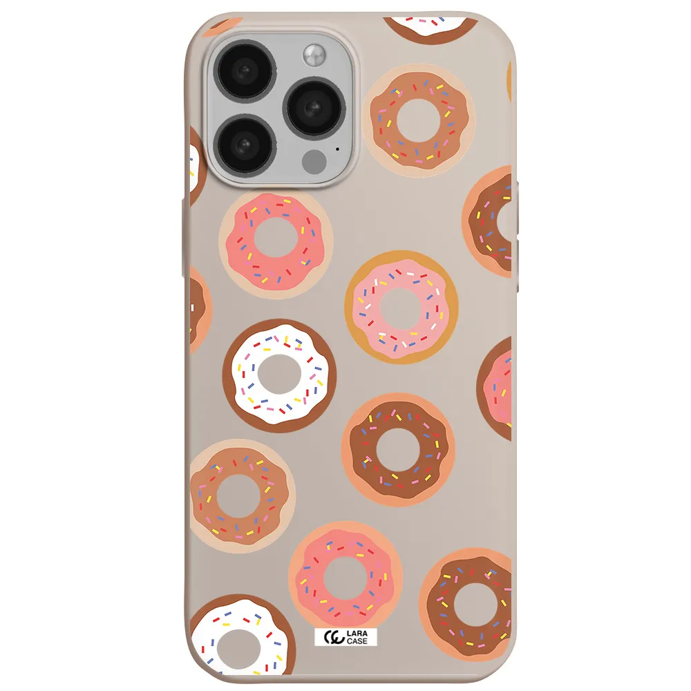 a pattern of donuts with sprinkles Apple iPhone 13 Pro Max Silicone Stone Case