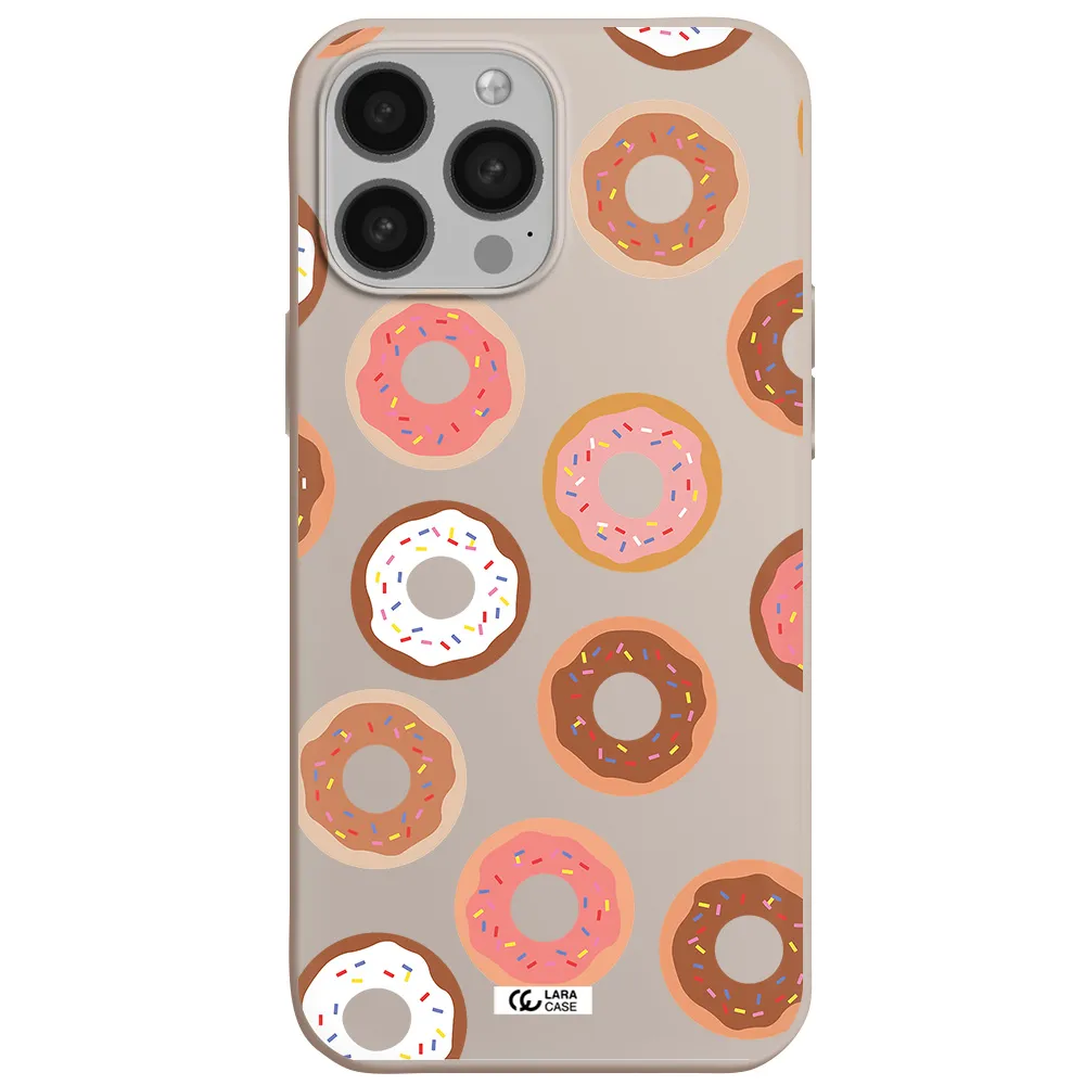 a pattern of donuts with sprinkles Apple iPhone 13 Pro Silicone Stone Case