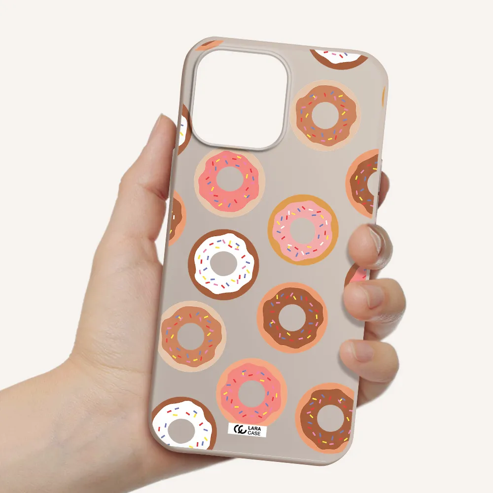 a pattern of donuts with sprinkles Apple iPhone 13 Pro Silicone Stone Case
