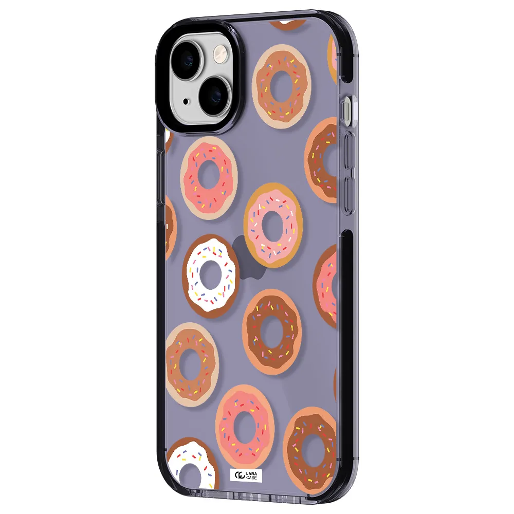 a pattern of donuts with sprinkles Apple iPhone 14 plus impact Lilac Case