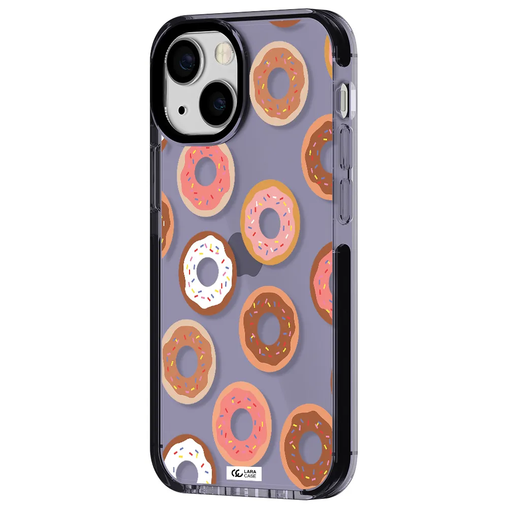a pattern of donuts with sprinkles Apple iPhone 15 impact Lilac Case