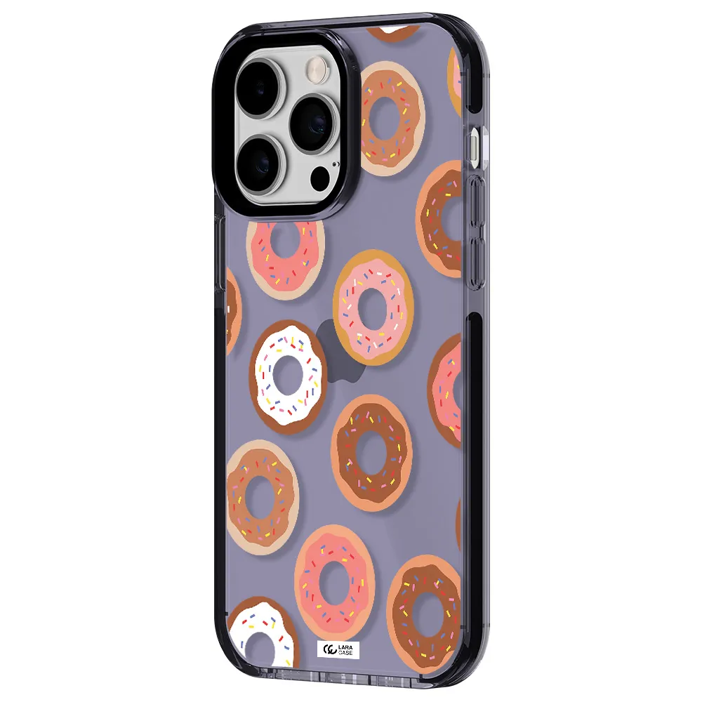 a pattern of donuts with sprinkles Apple iPhone 15 Pro impact Lilac Case