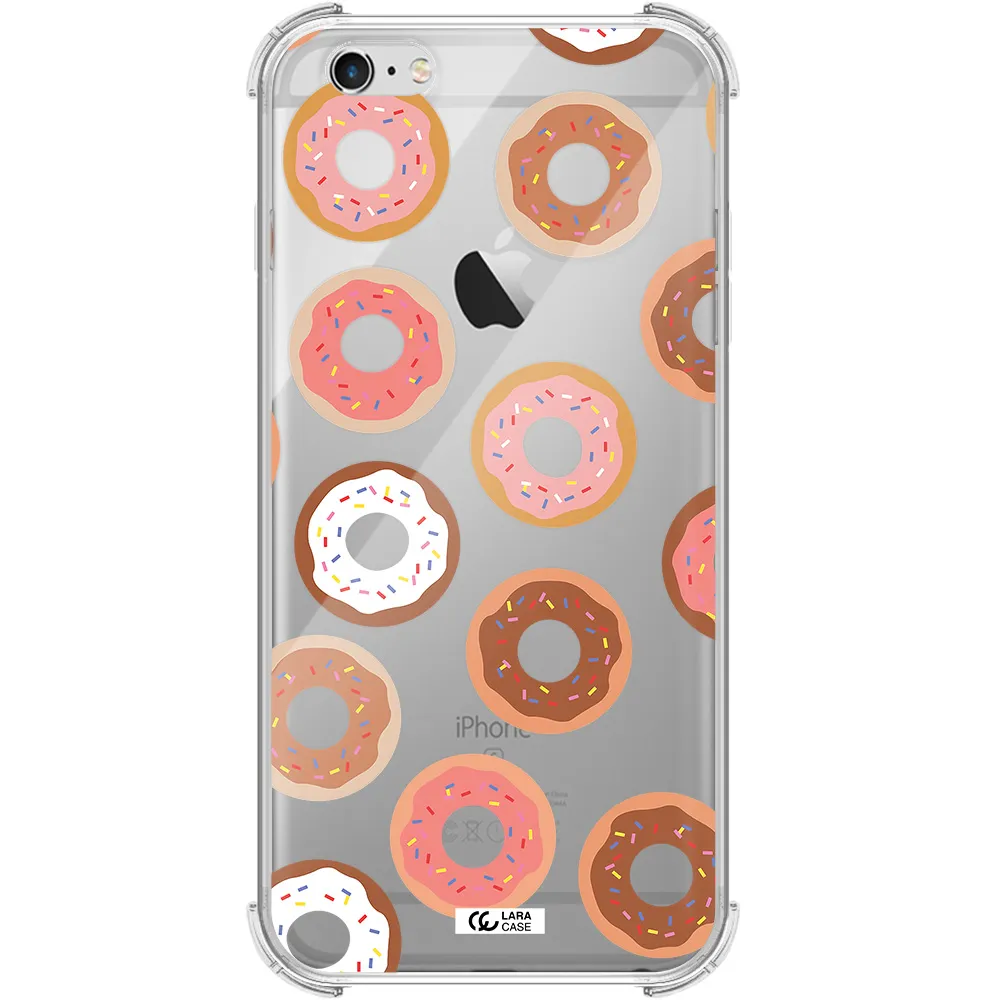 a pattern of donuts with sprinkles Apple iPhone 6 plus Clear PC Case