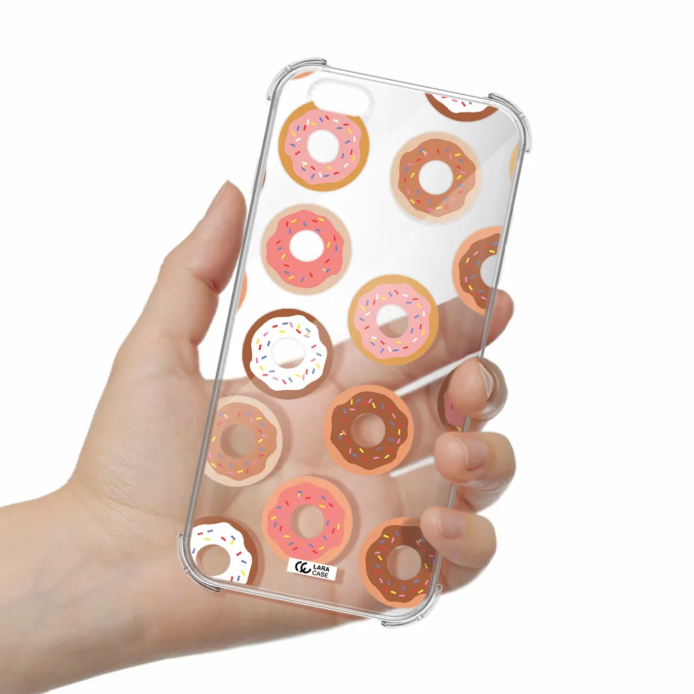 a pattern of donuts with sprinkles Apple iPhone 6 plus Clear PC Case