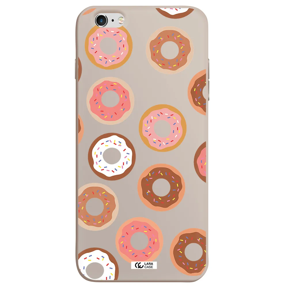 a pattern of donuts with sprinkles Apple iPhone 6 plus Silicone Stone Case