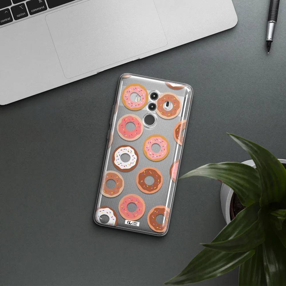 a pattern of donuts with sprinkles Huawei Mate 10 Clear TPU Case