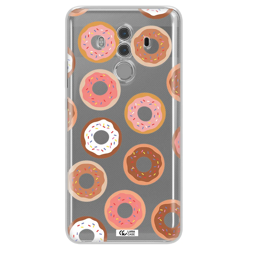 a pattern of donuts with sprinkles Huawei Mate 10 Pro Clear TPU Case