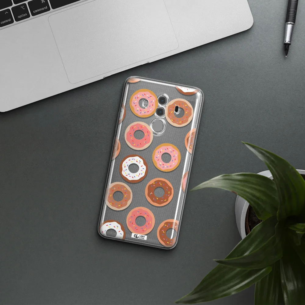 a pattern of donuts with sprinkles Huawei Mate 10 Pro Clear TPU Case