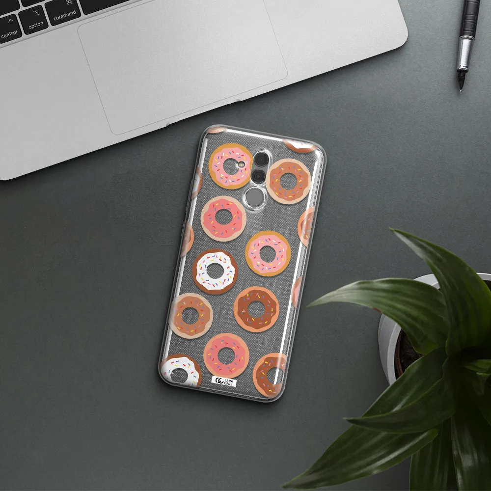 a pattern of donuts with sprinkles Huawei Mate 20 Lite Clear TPU Case