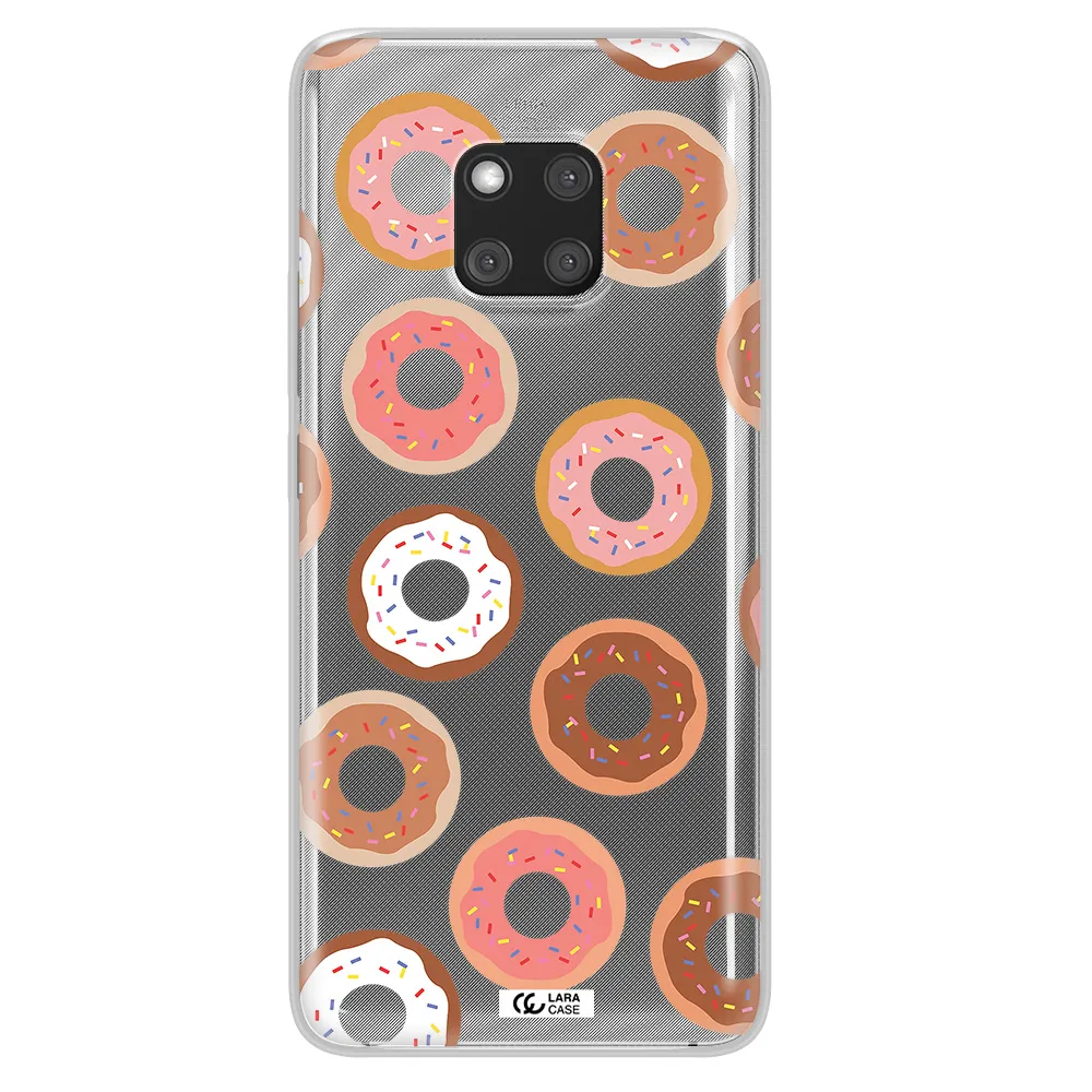 a pattern of donuts with sprinkles Huawei Mate 20 Pro Clear TPU Case