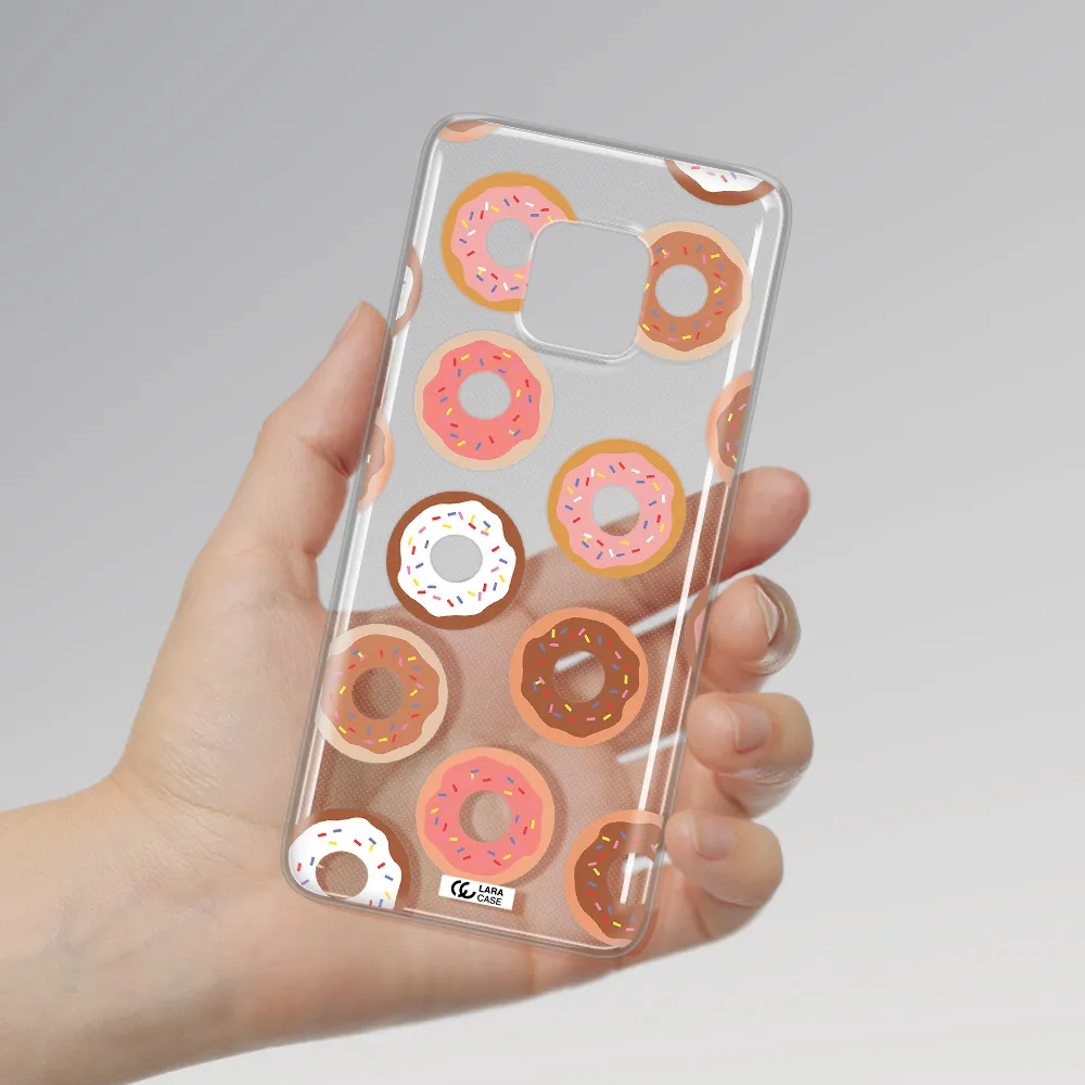 a pattern of donuts with sprinkles Huawei Mate 20 Pro Clear TPU Case