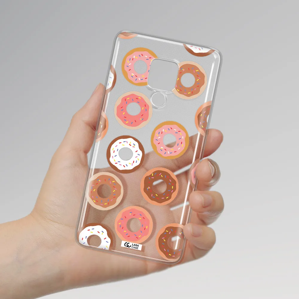 a pattern of donuts with sprinkles Huawei Mate 20X Clear TPU Case