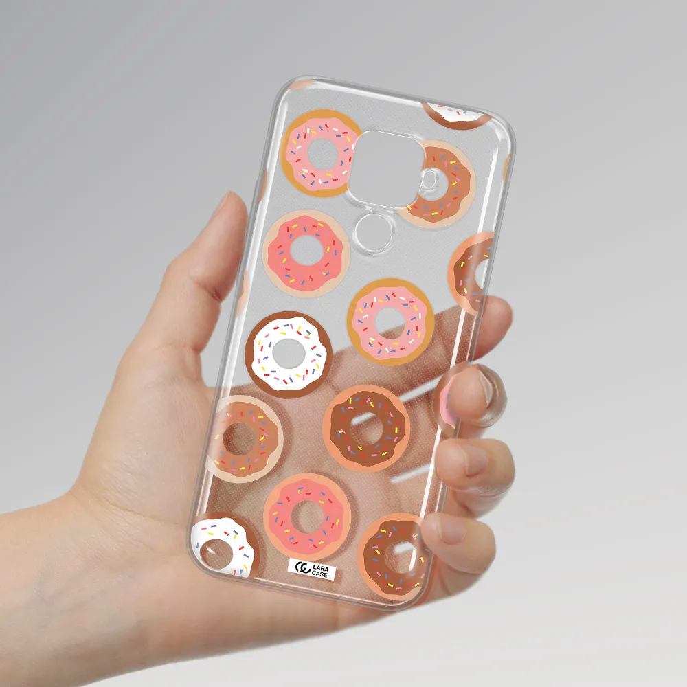 a pattern of donuts with sprinkles Huawei Mate 30 Lite Clear TPU Case