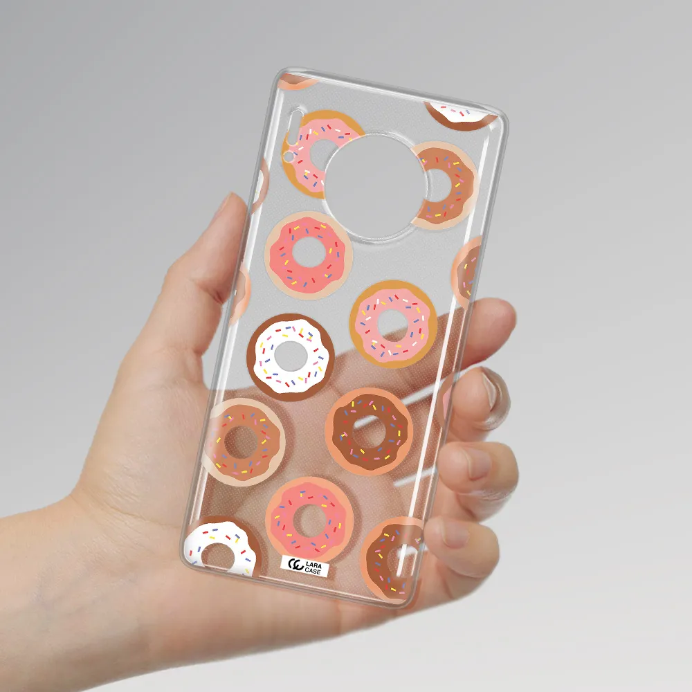 a pattern of donuts with sprinkles Huawei Mate 30 Pro Clear TPU Case